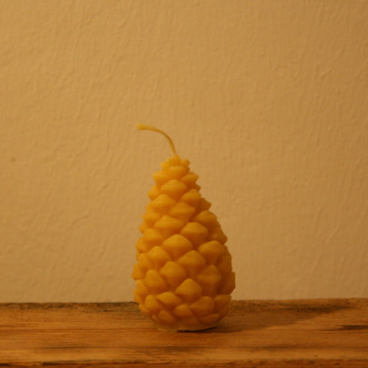 Bienenwachskerze - Tannenzapfen